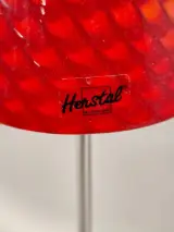 Herstal Gil Tafellamp - Deens Design - Rood Dubbelglas & Chroom – foto 9 – kavel bij De Kringwinkel, Gent