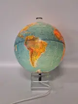 Vintage Scan-Globe A/S Verlichte wereldbol - Denemarken 1992 - Plexiglas voet – foto 4 – kavel bij De Kringwinkel, Gent