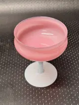 Italiaans opaline glaswerk in roze en wit uit de jaren 50 en 60 - driedelig – foto 23 – kavel bij De Kringwinkel, Gent