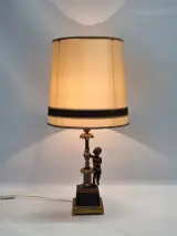 Klassieke vintage Cherubijn tafellamp - Hollywood Regency / Neoklassieke stijl – kavel bij De Kringwinkel, Gent