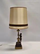 Klassieke vintage Cherubijn tafellamp - Hollywood Regency / Neoklassieke stijl – foto 2 – kavel bij De Kringwinkel, Gent
