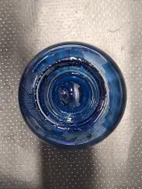 IKEA TONSÄTTA mondgeblazen vaas van blauw optic glas – foto 8 – kavel bij De Kringwinkel, Gent