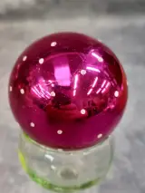 Vintage glazen kerstdecoratie set: piek, kerstballen en kralenslinger – foto 14 – kavel bij De Kringwinkel, Gent