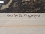 Originele ets 'Rue de la Cigogne' - Henri Quittelier – foto 8 – kavel bij De Kringwinkel, Gent