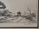Originele ets 'Kempische Hoeve' - Dirk Baksteen - 1952 – foto 5 – kavel bij De Kringwinkel, Gent