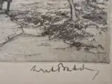 Originele ets 'Kempische Hoeve' - Dirk Baksteen - 1952 – foto 6 – kavel bij De Kringwinkel, Gent