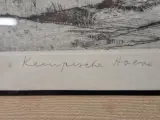 Originele ets 'Kempische Hoeve' - Dirk Baksteen - 1952 – foto 7 – kavel bij De Kringwinkel, Gent
