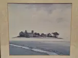 Set van 3 ingelijste landschapsprints / reproducties door Gerrit Neven - nederlandse kust-, duin- en stadsgezichten – foto 12 – kavel bij De Kringwinkel, Gent