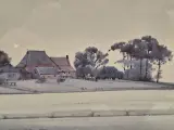 Set van 3 ingelijste landschapsprints / reproducties door Gerrit Neven - nederlandse kust-, duin- en stadsgezichten – foto 15 – kavel bij De Kringwinkel, Gent