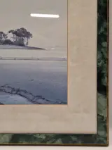 Set van 3 ingelijste landschapsprints / reproducties door Gerrit Neven - nederlandse kust-, duin- en stadsgezichten – foto 16 – kavel bij De Kringwinkel, Gent