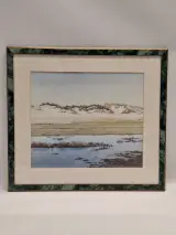 Set van 3 ingelijste landschapsprints / reproducties door Gerrit Neven - nederlandse kust-, duin- en stadsgezichten – foto 19 – kavel bij De Kringwinkel, Gent