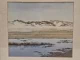 Set van 3 ingelijste landschapsprints / reproducties door Gerrit Neven - nederlandse kust-, duin- en stadsgezichten – foto 20 – kavel bij De Kringwinkel, Gent
