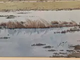 Set van 3 ingelijste landschapsprints / reproducties door Gerrit Neven - nederlandse kust-, duin- en stadsgezichten – foto 24 – kavel bij De Kringwinkel, Gent