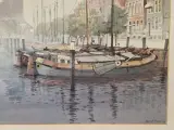 Set van 3 ingelijste landschapsprints / reproducties door Gerrit Neven - nederlandse kust-, duin- en stadsgezichten – foto 5 – kavel bij De Kringwinkel, Gent