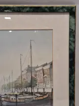 Set van 3 ingelijste landschapsprints / reproducties door Gerrit Neven - nederlandse kust-, duin- en stadsgezichten – foto 9 – kavel bij De Kringwinkel, Gent