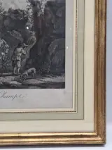 Antieke gravure naar Adriaen van de Velde door François Basan - "Le retour des champs" (Het terugkeren van de velden) – foto 10 – kavel bij De Kringwinkel, Gent