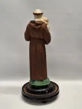 Religieus beeld van Sint-Antonius van Padua met kindje Jezus onder glazen stolp – foto 11 – kavel bij De Kringwinkel, Gent
