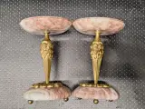 Paar Franse Art-Deco cassolettes in marbre griotte en messing – foto 3 – kavel bij De Kringwinkel, Gent