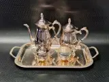 BMF verzilverd koffie- en theeservies met serveerblad in Rococo-stijl – kavel bij De Kringwinkel, Gent