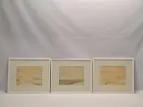 Set van 4 antieke/vintage aquarellen - kust, duinen en bos - gesigneerd Th. Tavernier (1962-1964) – foto 2 – kavel bij De Kringwinkel, Gent