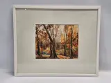Set van 4 antieke/vintage aquarellen - kust, duinen en bos - gesigneerd Th. Tavernier (1962-1964) – foto 16 – kavel bij De Kringwinkel, Gent