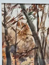 Set van 4 antieke/vintage aquarellen - kust, duinen en bos - gesigneerd Th. Tavernier (1962-1964) – foto 18 – kavel bij De Kringwinkel, Gent