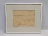 Set van 4 antieke/vintage aquarellen - kust, duinen en bos - gesigneerd Th. Tavernier (1962-1964) – foto 5 – kavel bij De Kringwinkel, Gent