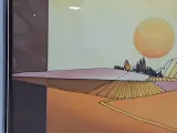 Vintage stilistisch landschap "Ondergaande zon over velden" - gesigneerd Galvique – foto 5 – kavel bij De Kringwinkel, Gent