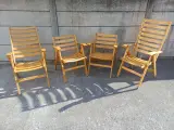 Set van 4 houten design tuinstoelen – kavel bij De Kringwinkel, Oudenaarde