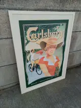 Vintage Carlsberg reclameposter in lijst – foto 2 – kavel bij De Kringwinkel, Oudenaarde