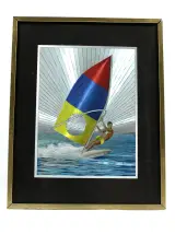 Retro Foil Art | Sail Boat Kader [70-80's] – kavel bij De Kringwinkel, Maasmechelen