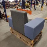 Tweekleurige fauteuil, Schaffenburg, Blauw / Grijs – foto 4 – kavel bij Onlineveilingmeester, Groningen