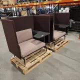 2x Hoge boothbank met tafel, Paars – foto 2 – kavel bij Onlineveilingmeester, Groningen