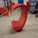 Swivel loungestoel, EvaVaara Design, Rood – foto 5 – kavel bij Onlineveilingmeester, Groningen