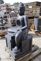 Beeld, Buddha, Donkergrijs / Antraciet – foto 3 – kavel bij Onlineveilingmeester, Groningen