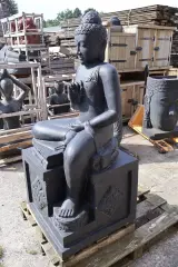 Beeld, Buddha, Donkergrijs / Antraciet – foto 6 – kavel bij Onlineveilingmeester, Groningen