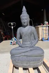 Beeld, Buddha, Donkergrijs / Antraciet – foto 2 – kavel bij Onlineveilingmeester, Groningen