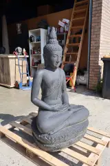 Beeld, Buddha, Donkergrijs / Antraciet – foto 3 – kavel bij Onlineveilingmeester, Groningen