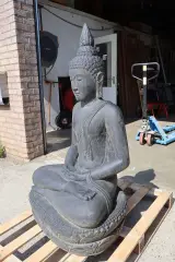 Beeld, Buddha, Donkergrijs / Antraciet – foto 5 – kavel bij Onlineveilingmeester, Groningen