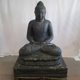 Beeld, Buddha, Donkergrijs / Antraciet – kavel bij Onlineveilingmeester, Groningen
