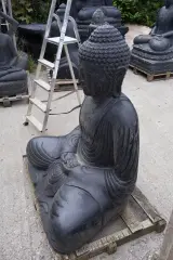 Beeld, Buddha, Donkergrijs / Antraciet – foto 9 – kavel bij Onlineveilingmeester, Groningen
