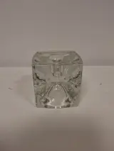 Set van 2 vintage Ice Cube glazen kandelaars – foto 3 – kavel bij De Kringwinkel, Ronse