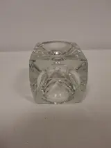 Set van 2 vintage Ice Cube glazen kandelaars – foto 4 – kavel bij De Kringwinkel, Ronse
