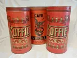 3 antieke winkelblikken voor koffie – kavel bij De Kringwinkel, Oudenaarde