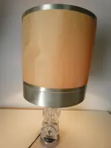 'Ice Cube' Tafellamp – Jaren 70 Space Age Design met stoffen kap – kavel bij De Kringwinkel, Heverlee