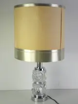 'Ice Cube' Tafellamp – Jaren 70 Space Age Design met stoffen kap – foto 7 – kavel bij De Kringwinkel, Heverlee