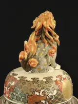 Japanse dekselvaas in Satsuma-stijl – foto 5 – kavel bij De Kringwinkel, Antwerpen