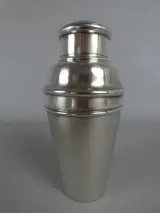 Vintage verzilverde metalen cocktailshaker van 1 pint – kavel bij De Kringwinkel, Diest