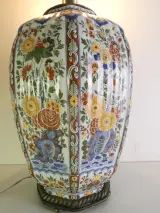 Vintage porseleinen tafellamp met monogrammerk Boch Frères Keramis – foto 6 – kavel bij De Kringwinkel, Heverlee