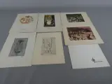 Set van 6 kunstprenten op papier – kavel bij De Kringwinkel, Diest